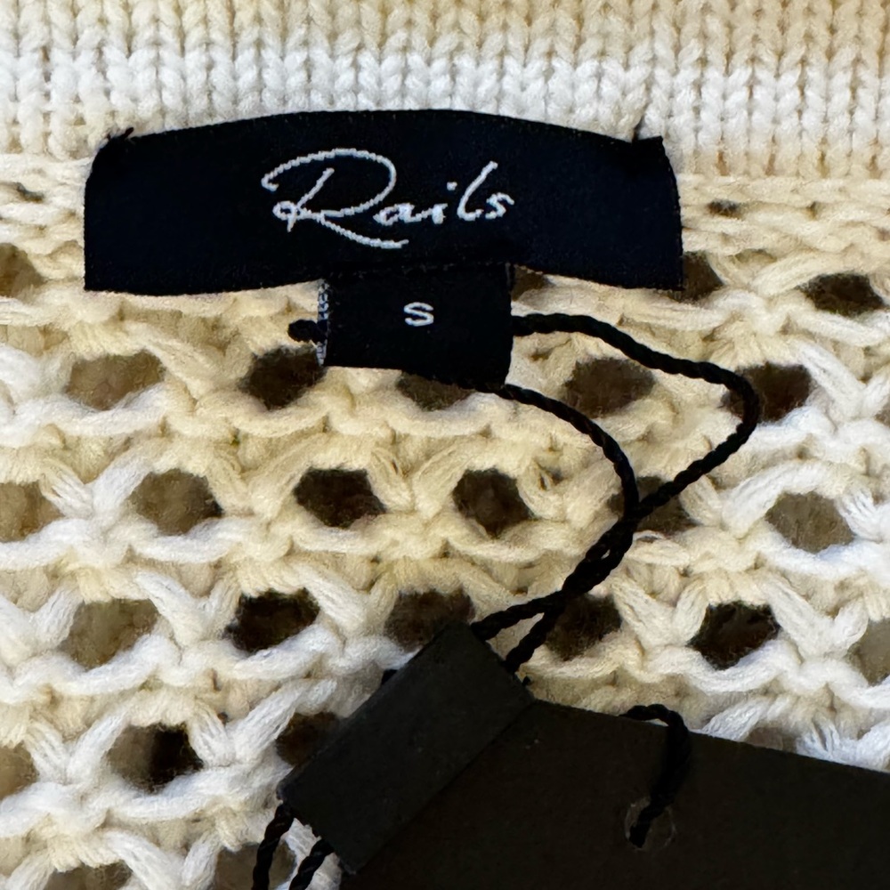 NEW Rails Louise Cotton Sweater in Ivory Coast - Picture 9 of 11